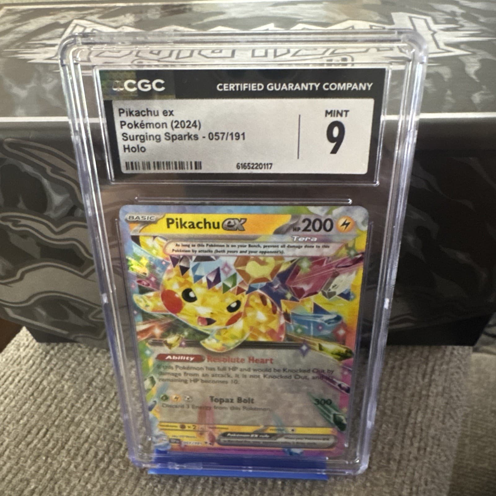 2024 Surging Sparks PIKACHU EX 057/191 PSA 9 Mint