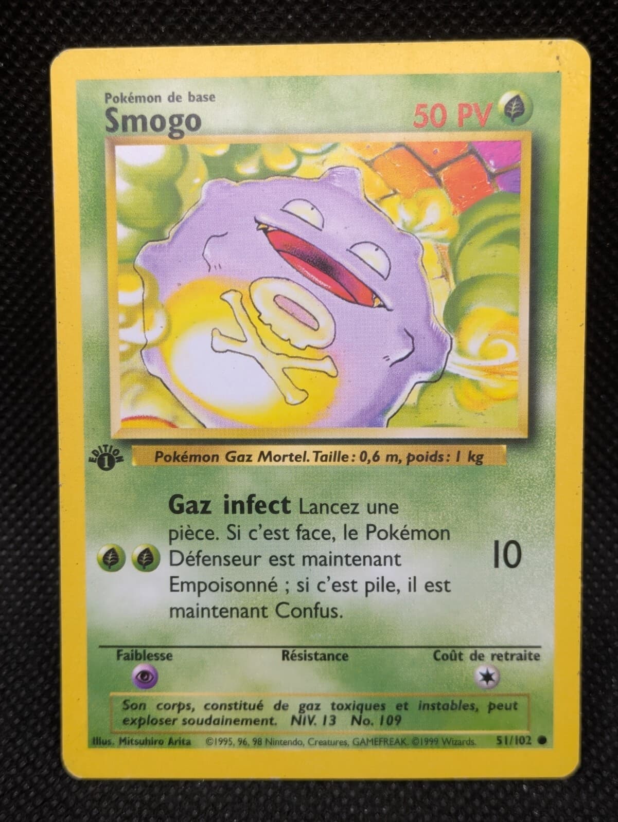 Carte Pokemon SMOGO édition 1 - Set de base - 51/102 - Wizards