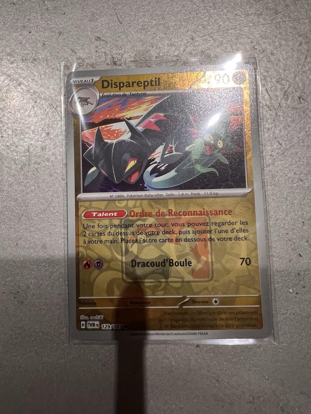 Carte Pokémon Dispareptil 129/167 Master set Mascarade Crépusculaire EV06 Promo