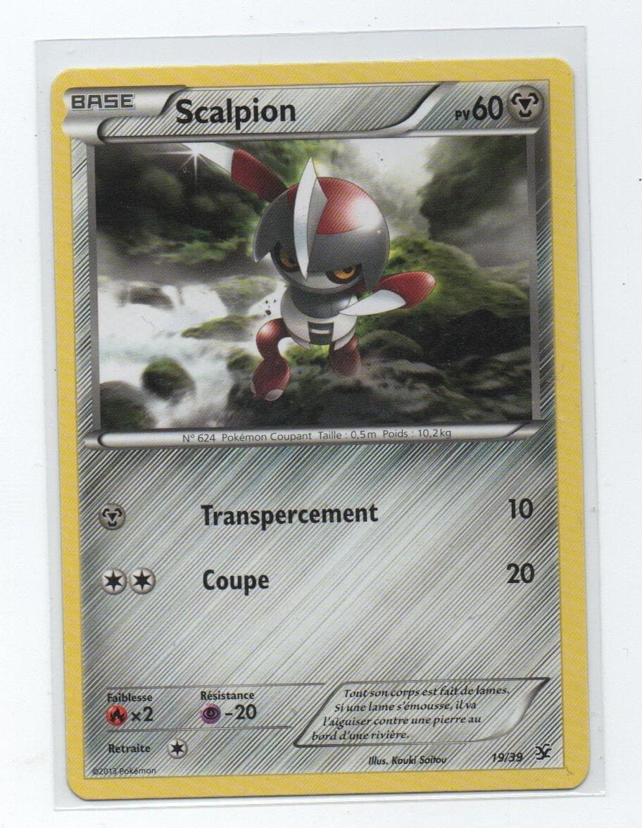 Carte Pokémon - VF - Scalpion 19/39 - X et Y - Bienvenue à Kalos - Etat moyen