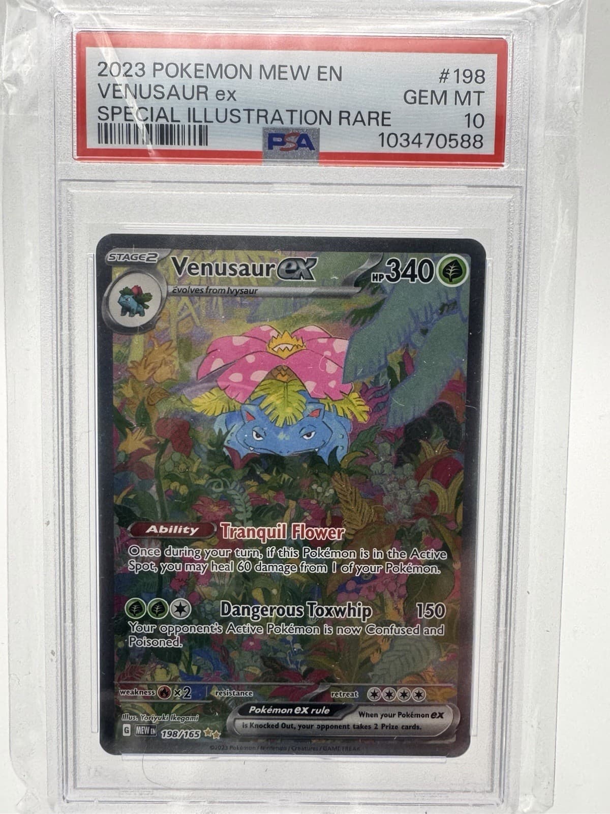 Pokémon TCG Venusaur EX 198/165 Scarlet & Violet 151 PSA 10 GEM MINT