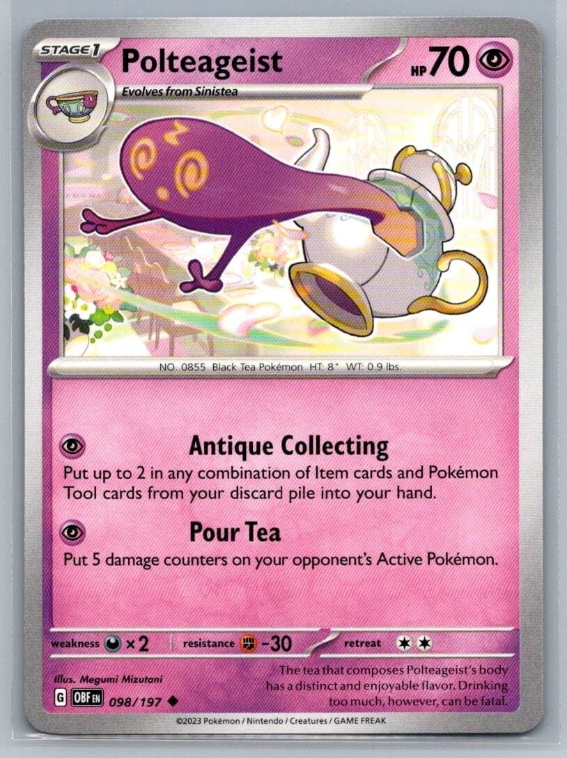 Polteageist 98/197 Obsidian Flames Uncommon Pokémon TCG 2023