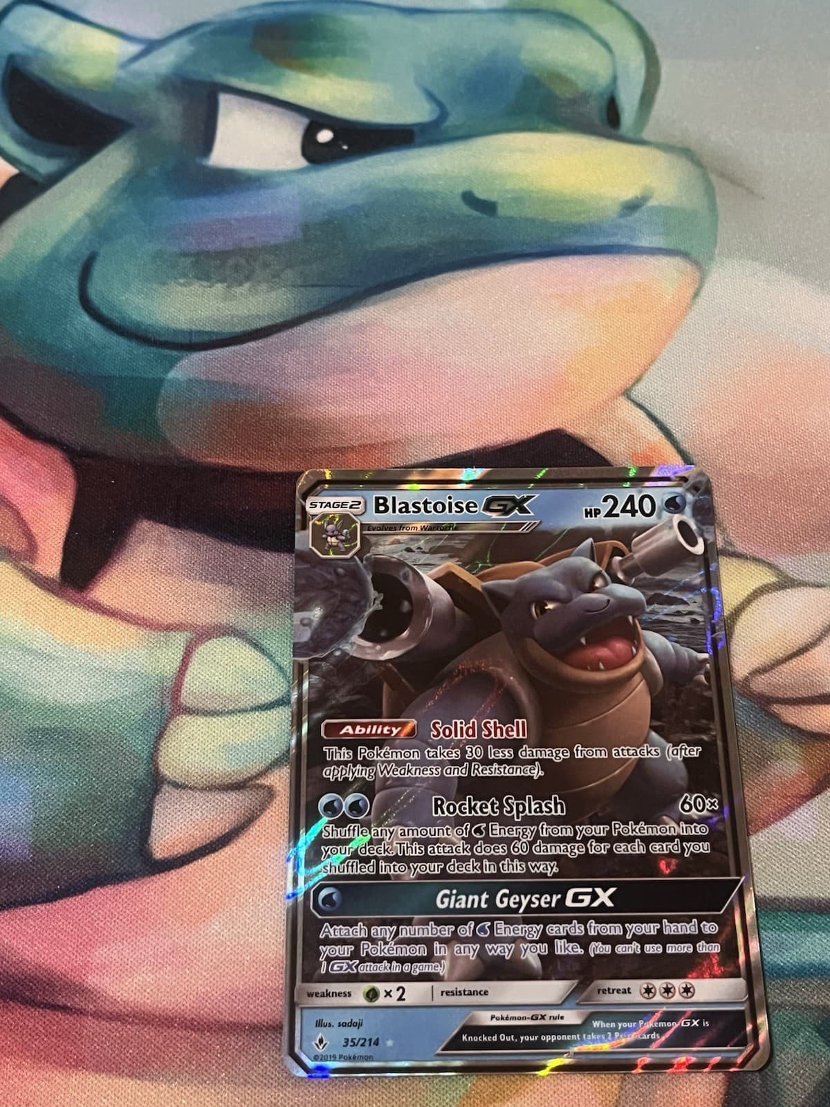 2019 Pokemon BLASTOISE GX #35/214 Unbroken Bonds Holo Ultra Rare English