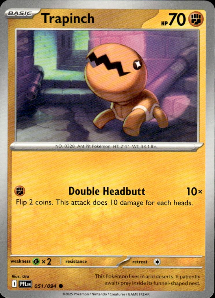 Trapinch Phantasmal Flames 051/094 Common Pokémon — English Near Mint