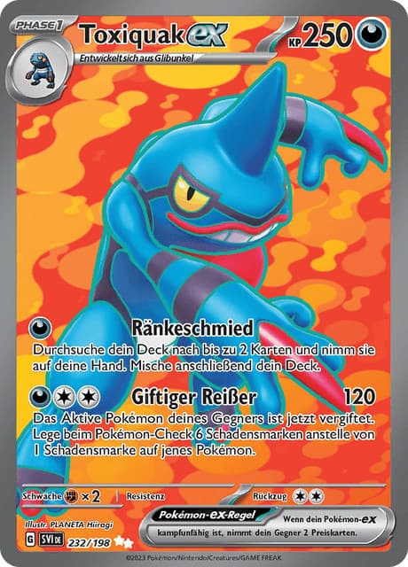 ✨ Pokémon Toxiquak ex | Deutsch 🇩🇪 | SVI 232/198 Karmesin & Purpur | NM ✨