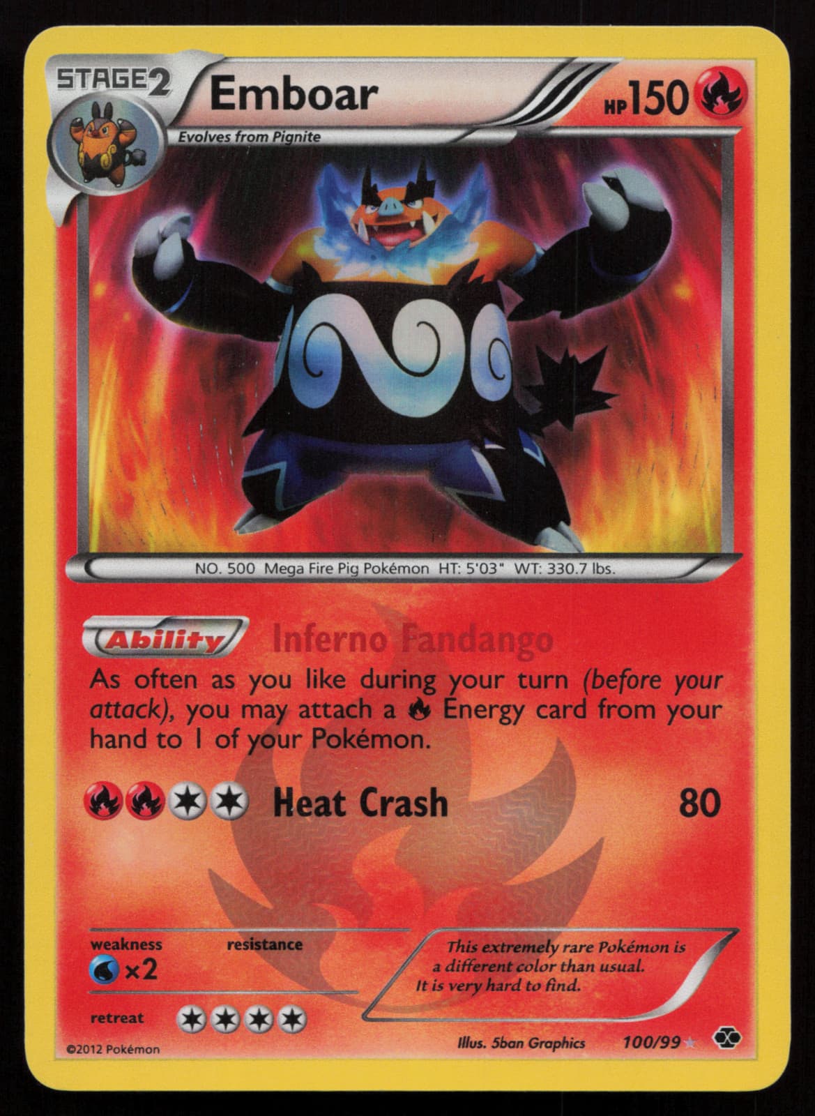 Emboar 100/99 Next Destinies Holo