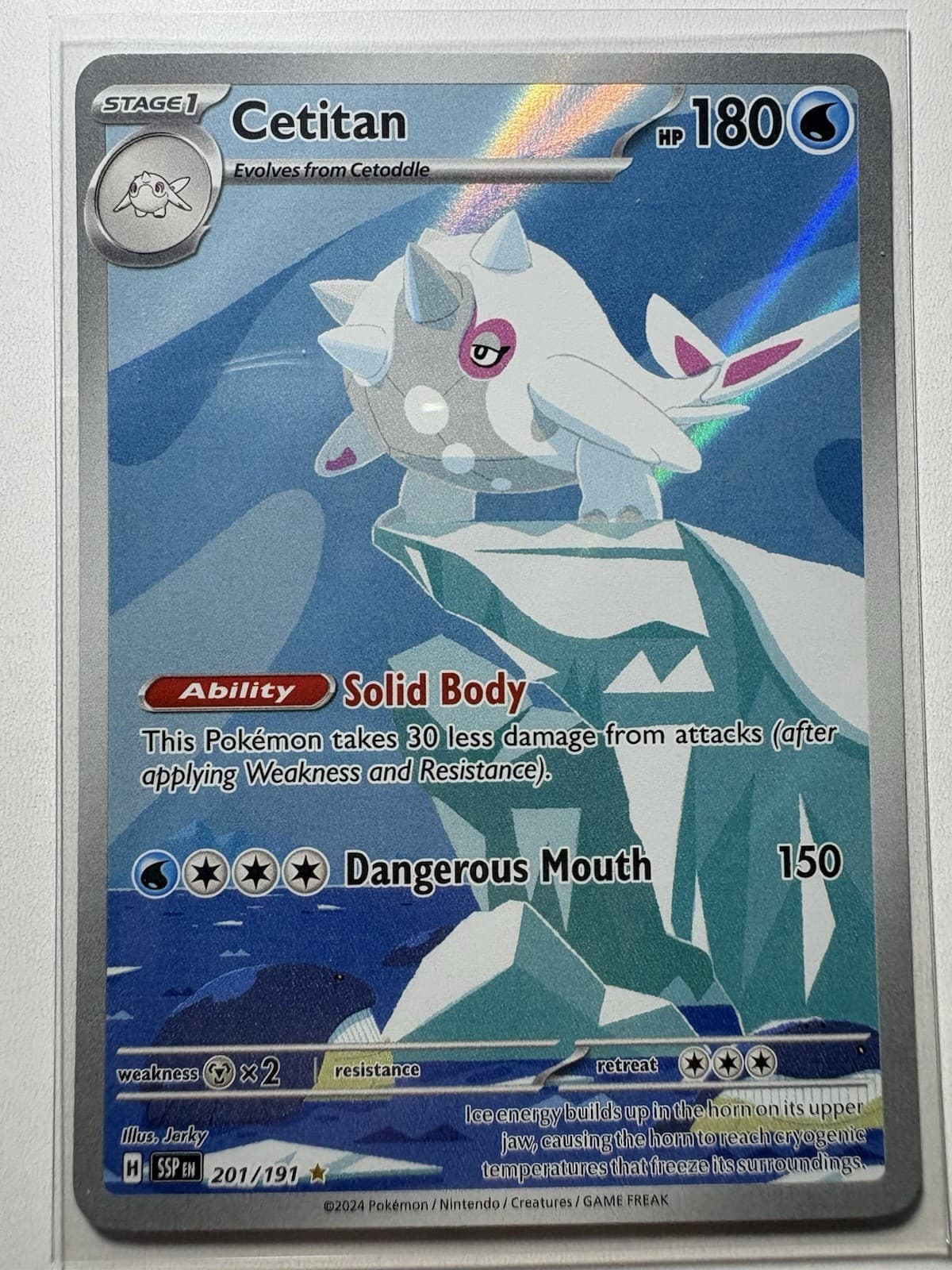 Cetitan 201/191 Illustration Rare Surging Sparks Pokemon Holo Near Mint