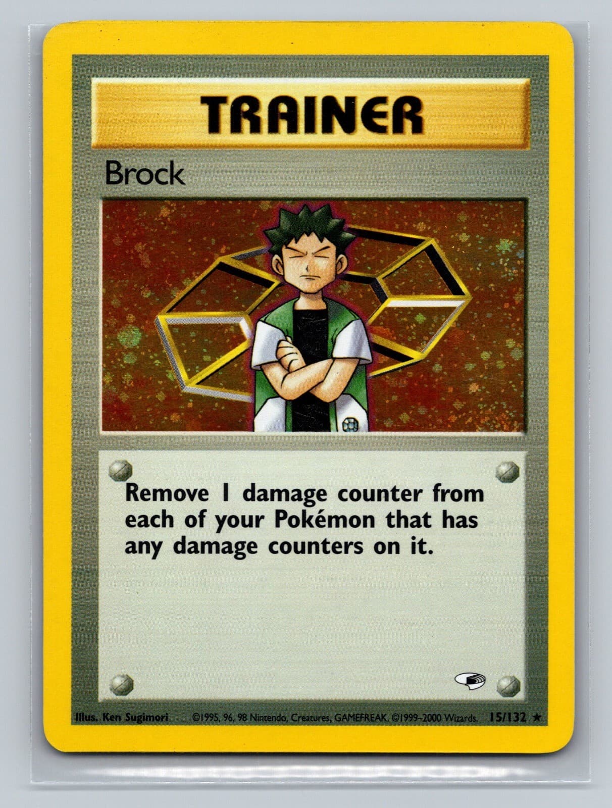 Brock 15/132 Holo Gym Heroes Pokemon LP