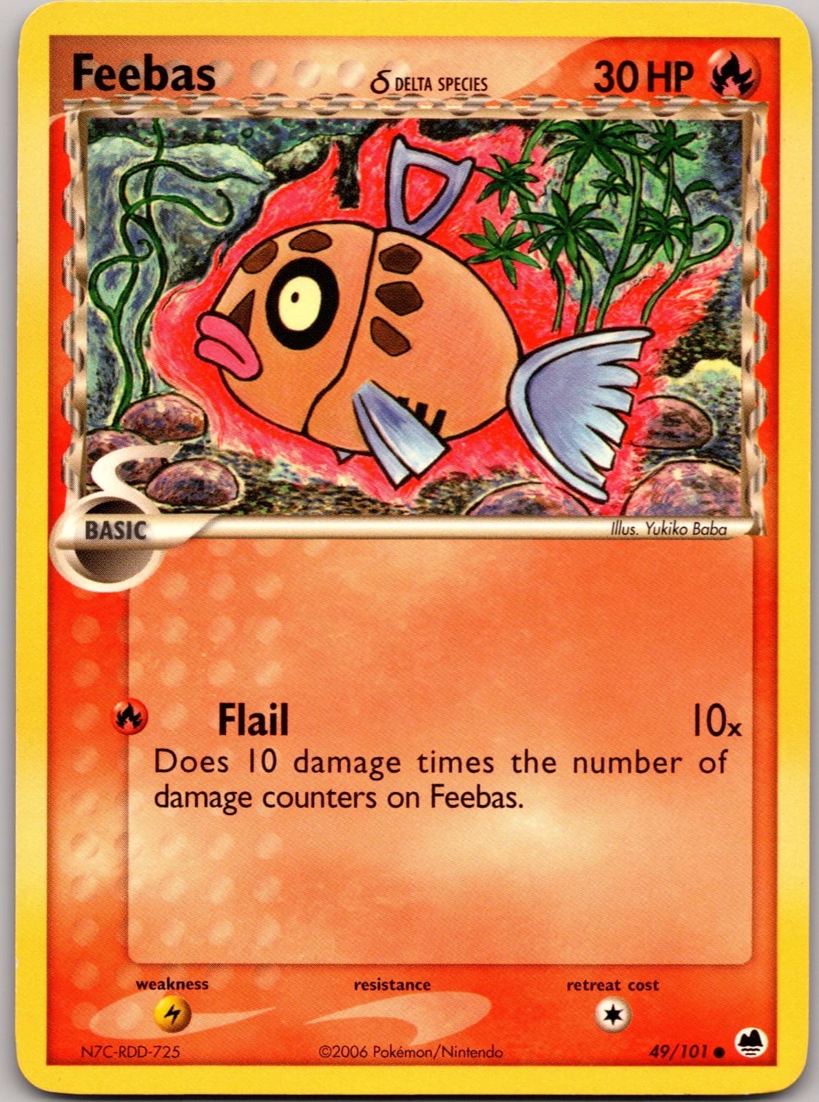 Feebas 49/101 Dragon Frontiers Common Pokemon NM/M