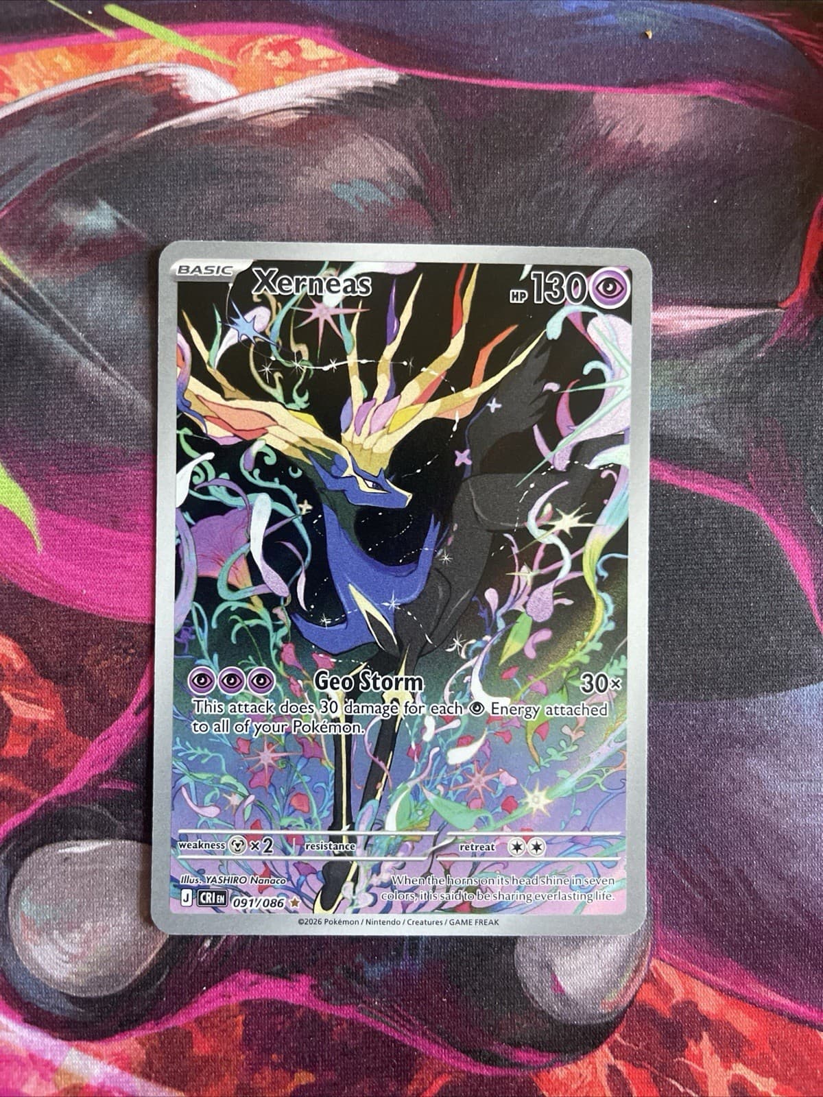 Xerneas 91/86 Illustration Rare Holo Chaos Rising Pokemon TCG Card NM