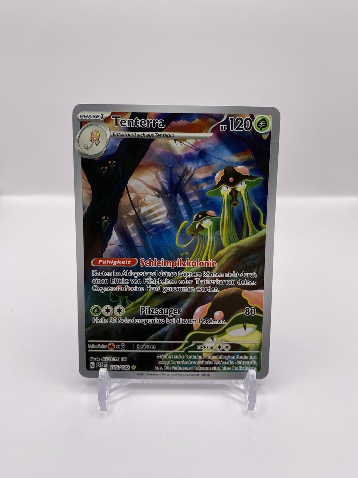 Pokémon Tenterra 185/182 PAR Paradoxrift Illustration Rare Deutsch NM TCG
