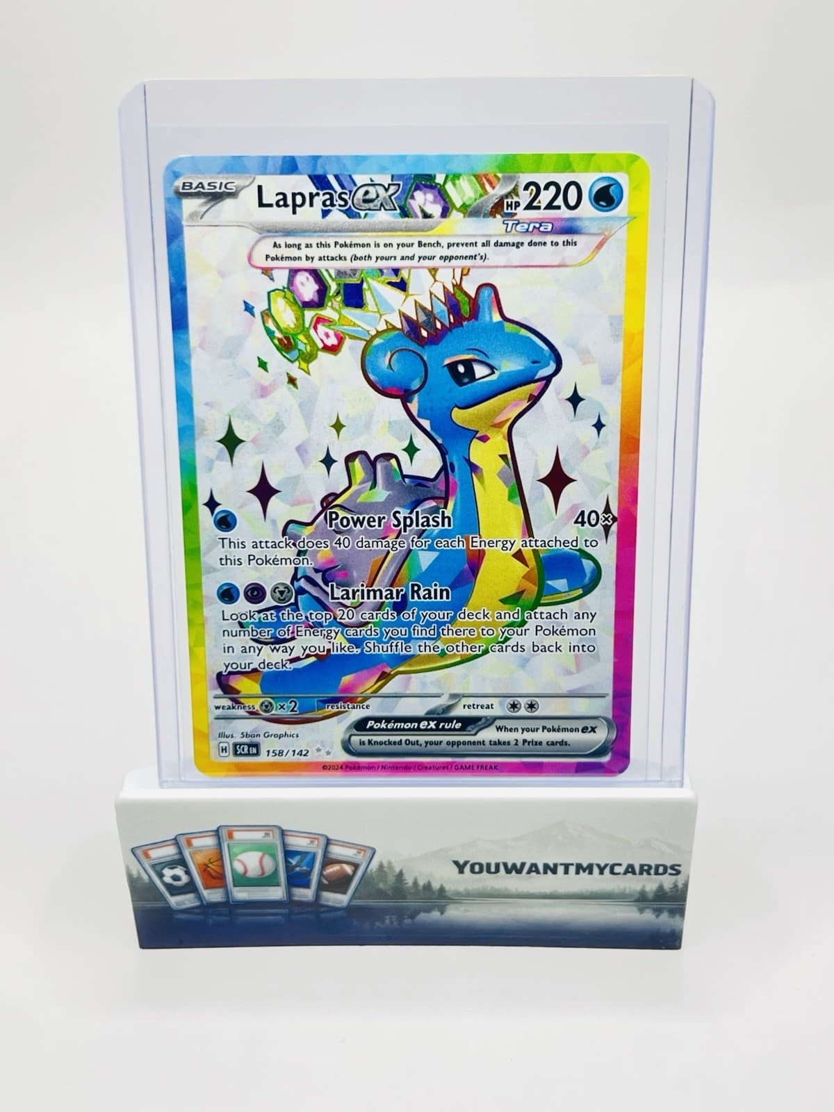 Lapras ex 158/142 Ultra Rare Stellar Crown Pokemon Holo Near Mint