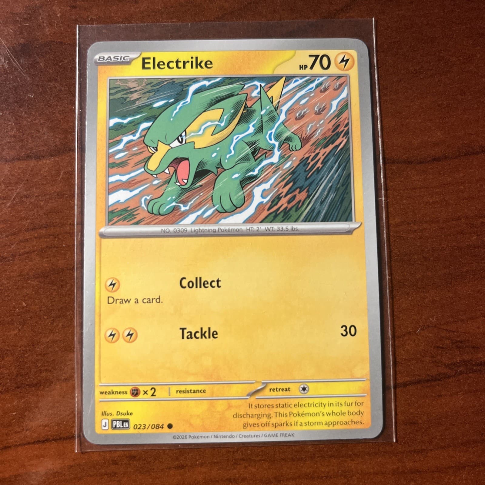 Pokemon Pitch Black Electrike 23/84 common NM