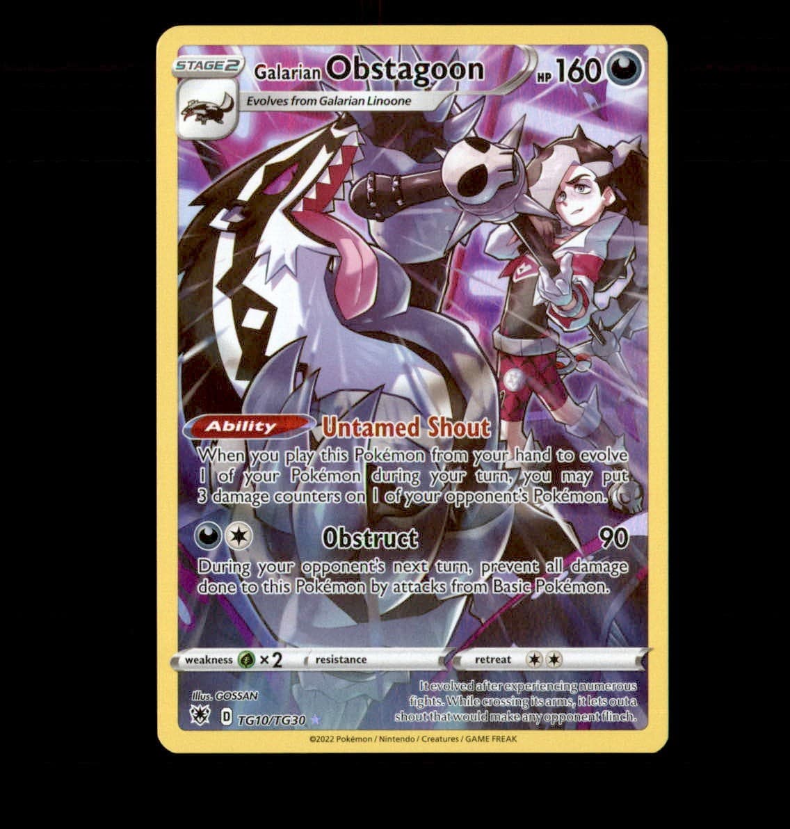 Galarian Obstagoon TG10/TG30 Holo Astral Radiance Trainer Gallery Pokemon NM