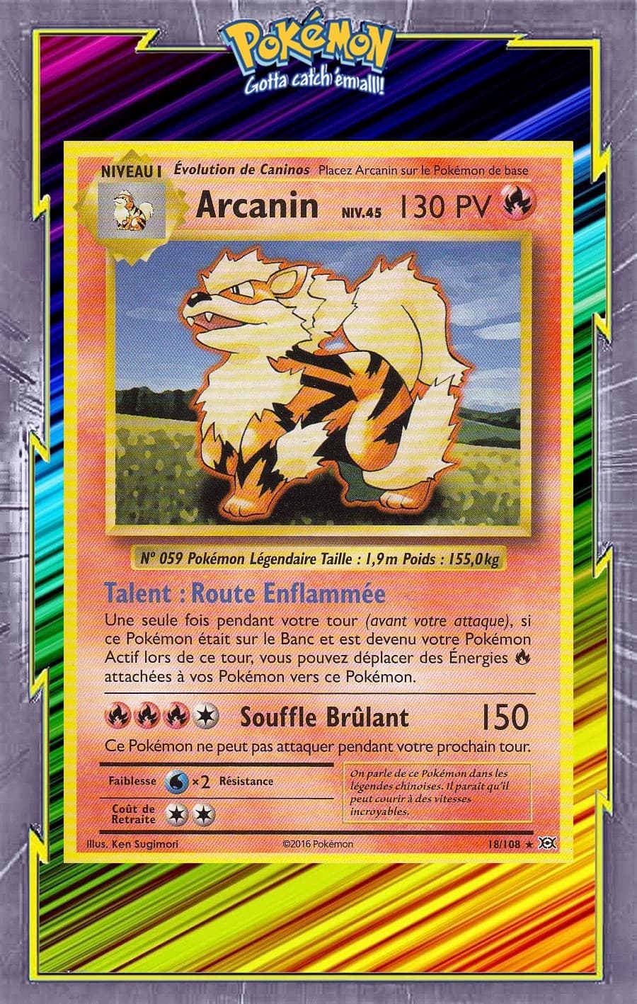 🌈Arcanin - XY12:Evolutions - 18/108 - Carte Pokemon Neuve Française