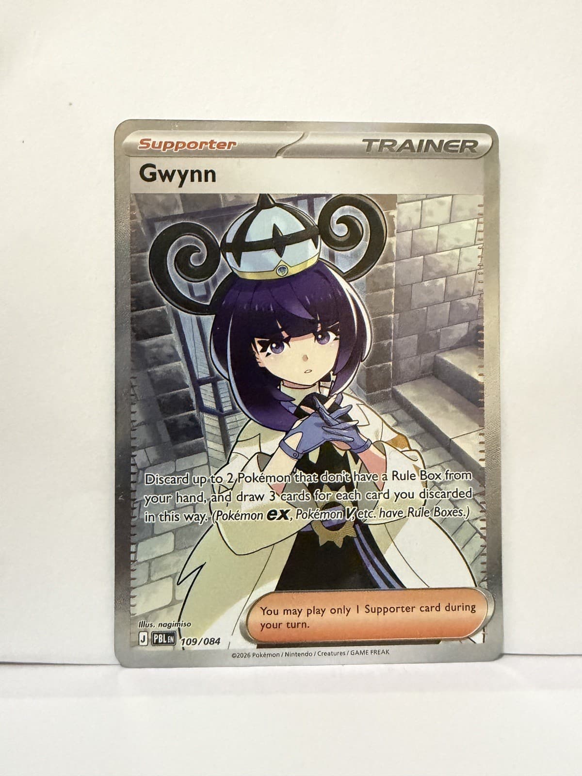 Pokemon Gwynn Pitch Black #109/84 Holofoil Near Mint English
