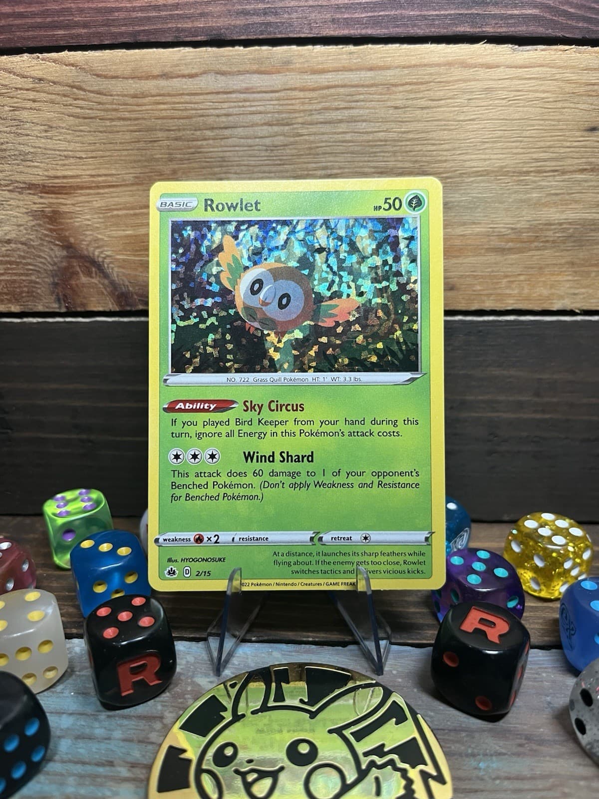 Rowlet 2/15 McDonald's Promos 2022 Confetti Holo Pokemon TCG LP