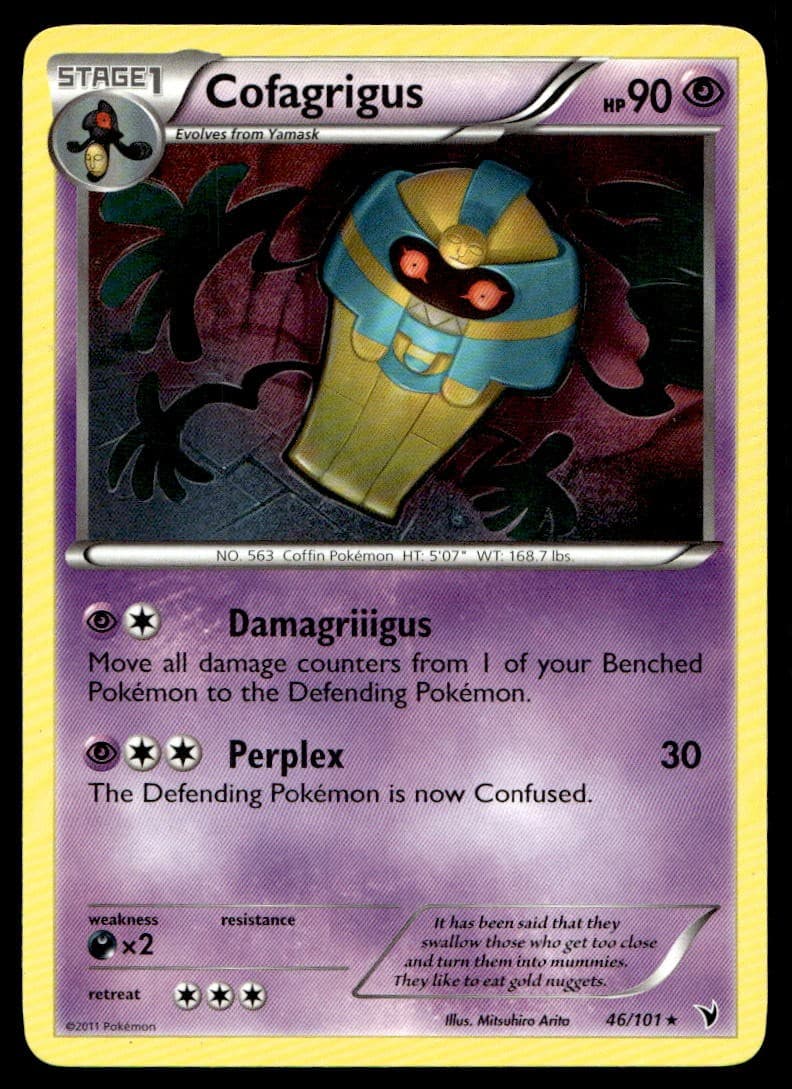NM Cofagrigus (46) [Noble Victories 46/101] Rare Pokemon TCG
