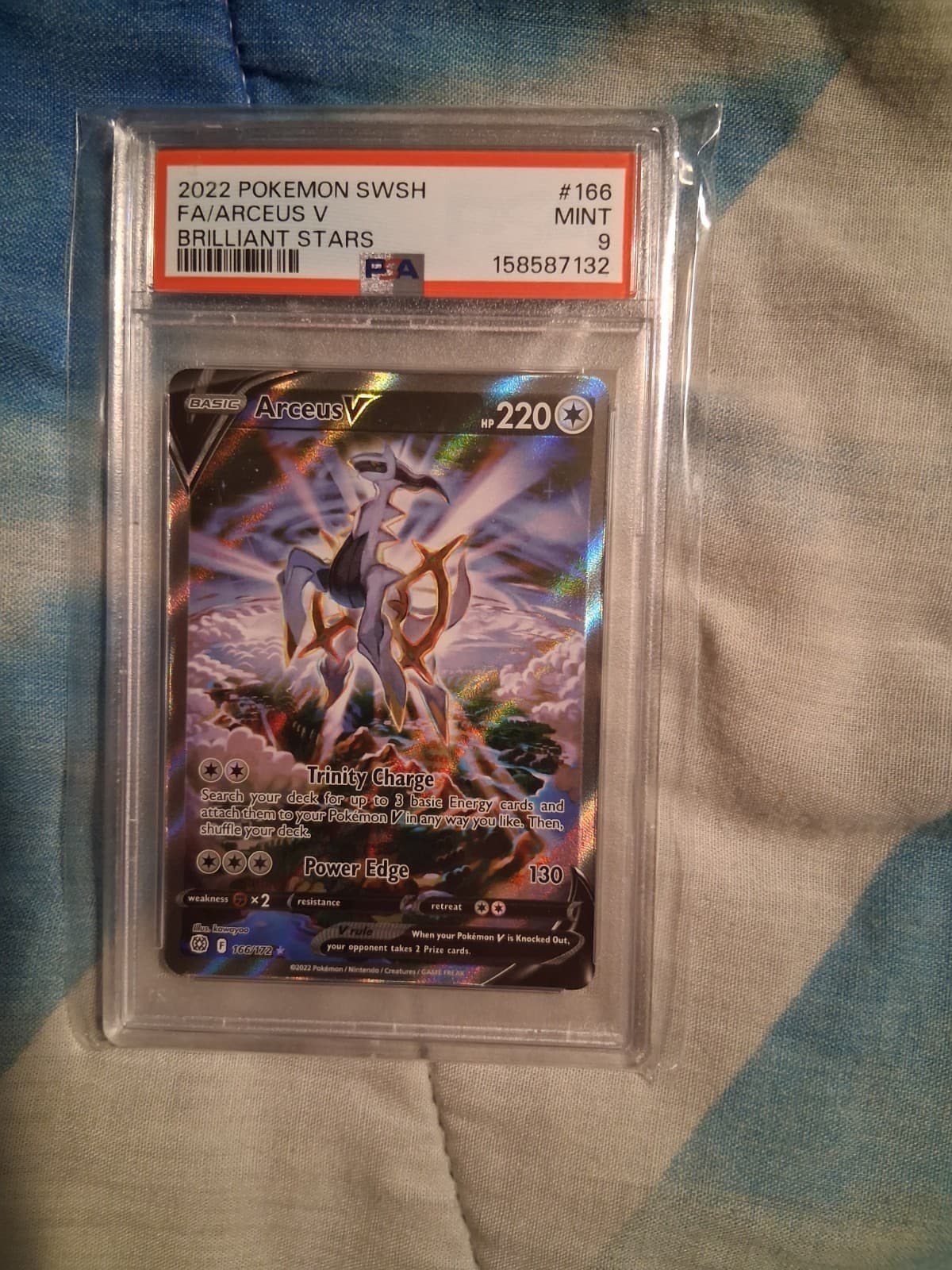 Pokemon 2022 Arceus V 166/172 Brilliant Stars Holo Full Art PSA 9 ENG
