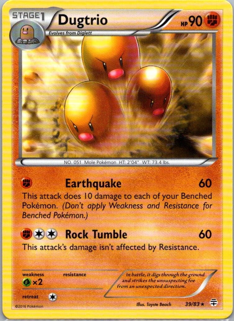 Pokemon Dugtrio 39/83 Generations NM