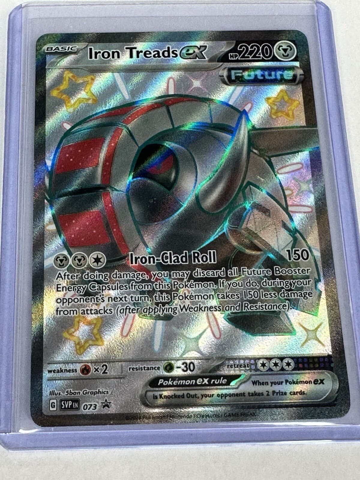 Iron Treads ex Scarlet & Violet 073 BLACK STAR PROMO PALDEAN FATES Pokémon NM