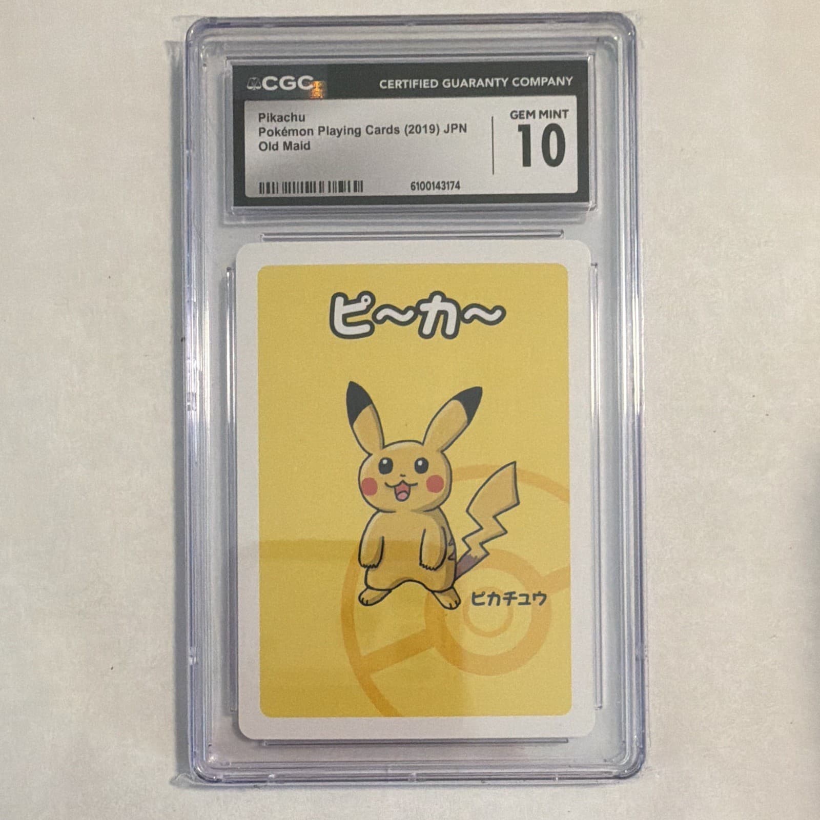 CGC 10 Pikachu Old Maid Japanese Pokemon Playing Cards 2019 Regular Finish
