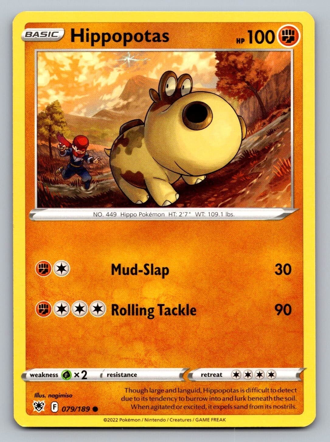 Pokemon TCG Astral Radiance Hippopotas #79