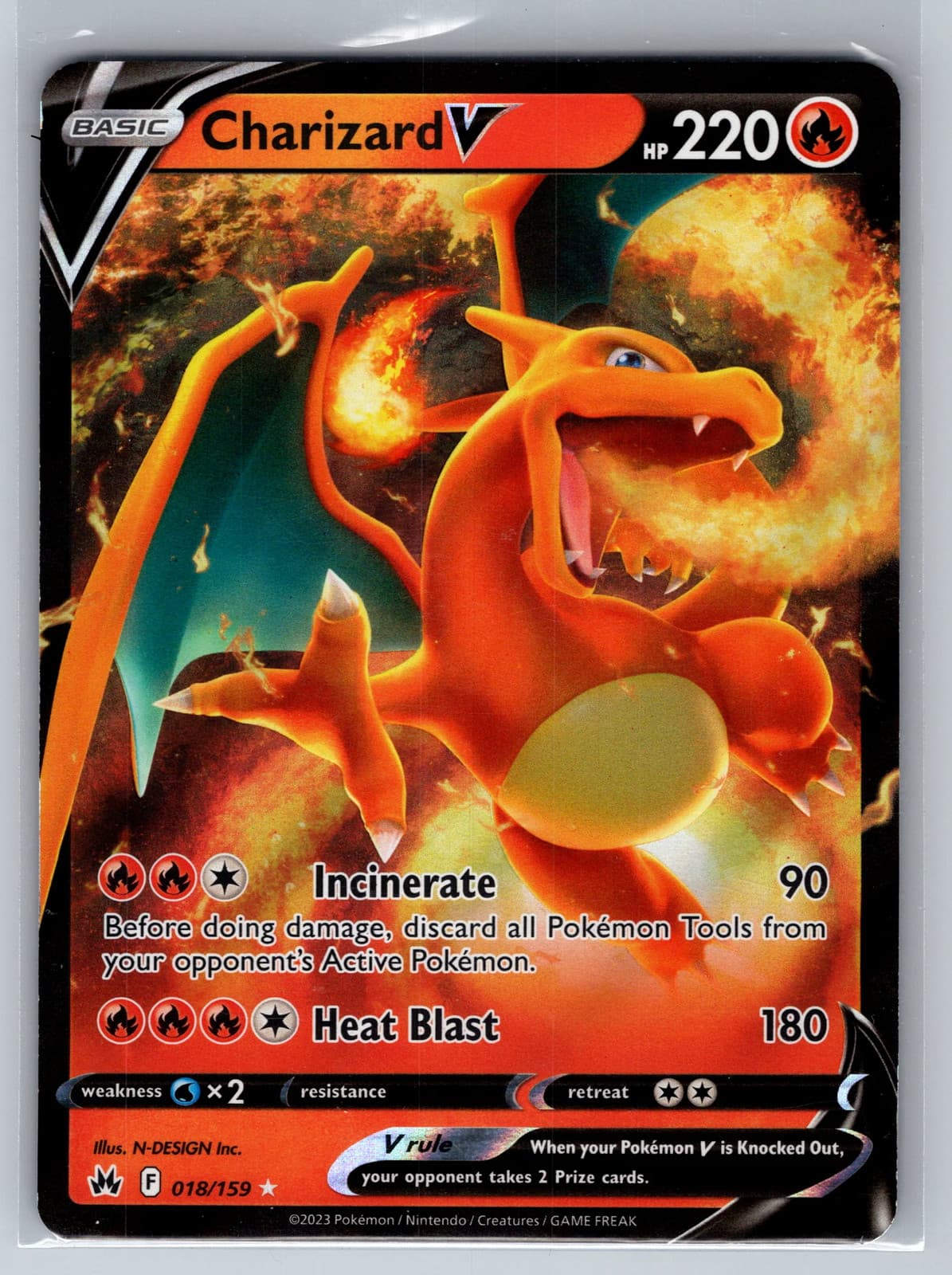 Charizard V #18/159 2023 Crown Zenith Pokemon TCG