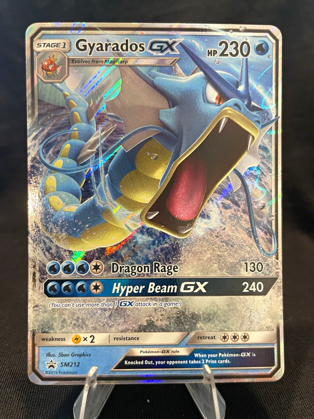 Pokémon TCG Gyarados GX SM212 SM Black Star Promo Holo EN 2019 NM