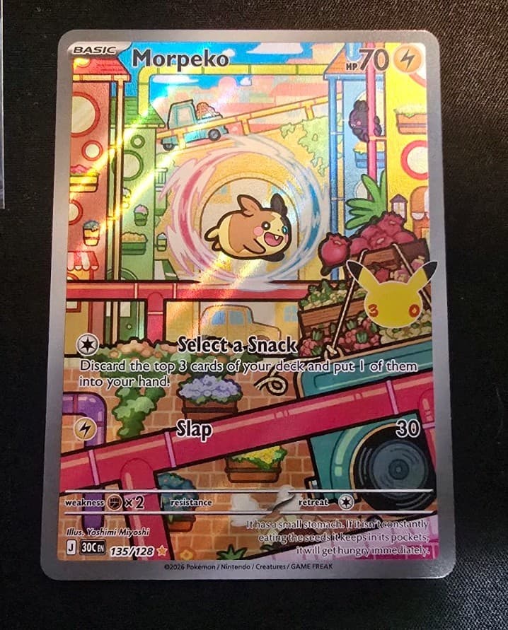 Pokemon Morpeko ME: 30th Celebration 135/128 Holo NM