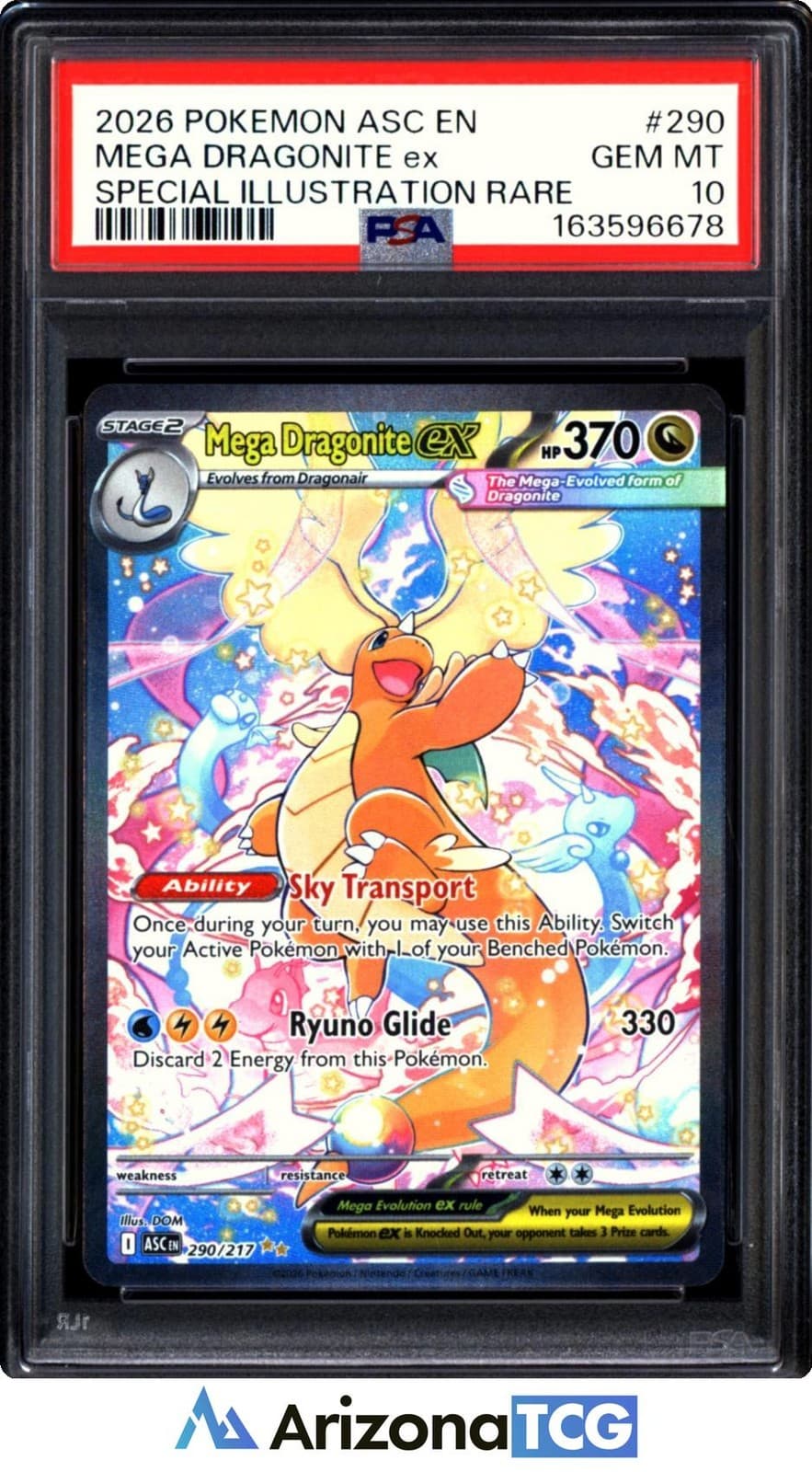Pokemon 2026 Mega Dragonite ex 290/217 SIR Ascended Heroes GEM MINT PSA 10