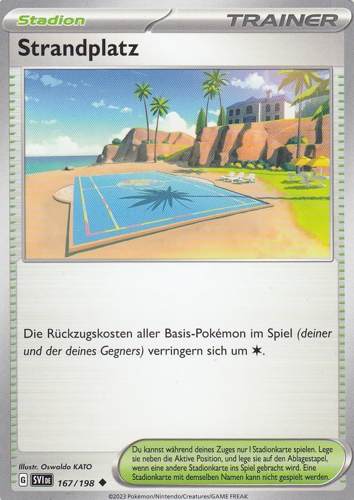 Strandplatz 167/198 Karmesin und Purpur Pokemon Karte Deutsch