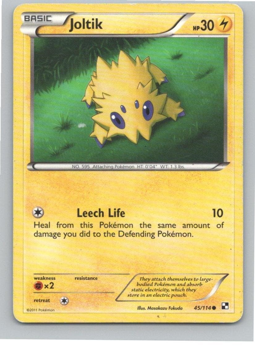 Black and White #45/114 Joltik (45) Pokemon TCG LP