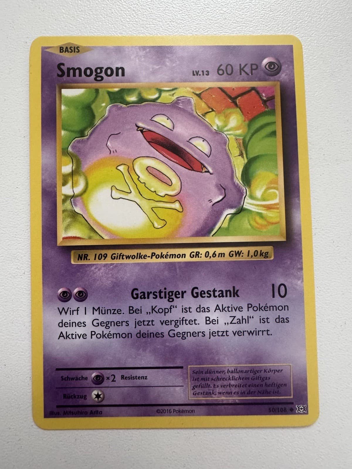 Pokemon Karte Smogon 50/108 Evolution Deutsch