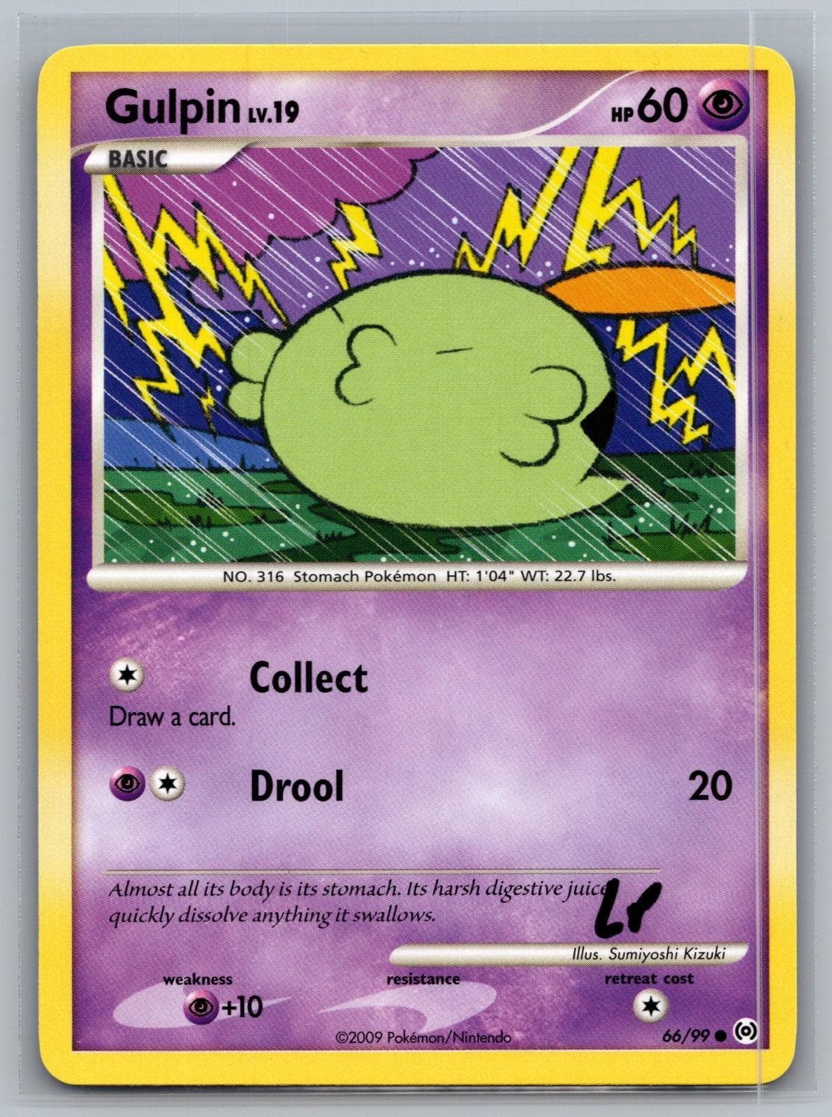 Gulpin 66/99 Common Arceus Pokemon Near Mint