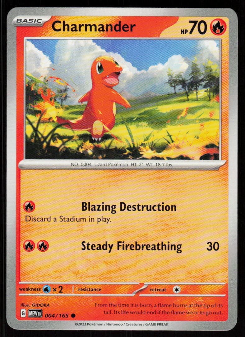 Charmander 004/165 Common 151 Pokemon Near Mint