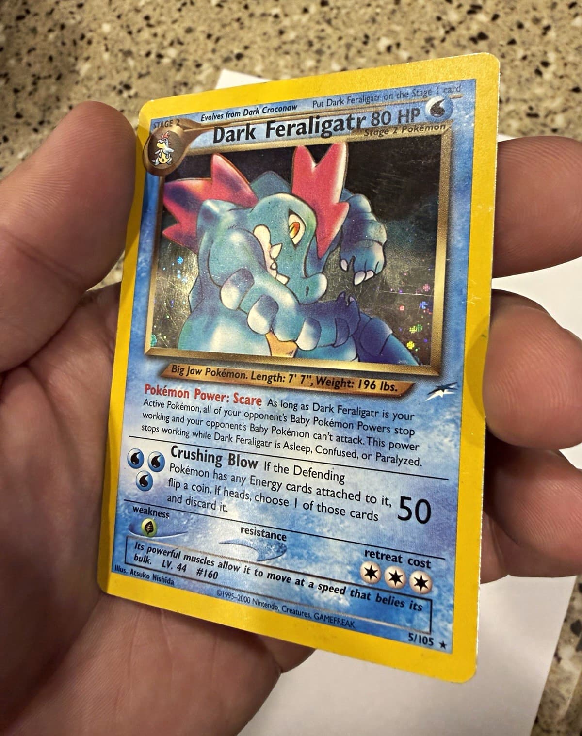 The Pokémon Company Dark Feraligatr Neo Destiny 5/105 Holo Rare 80 HP English