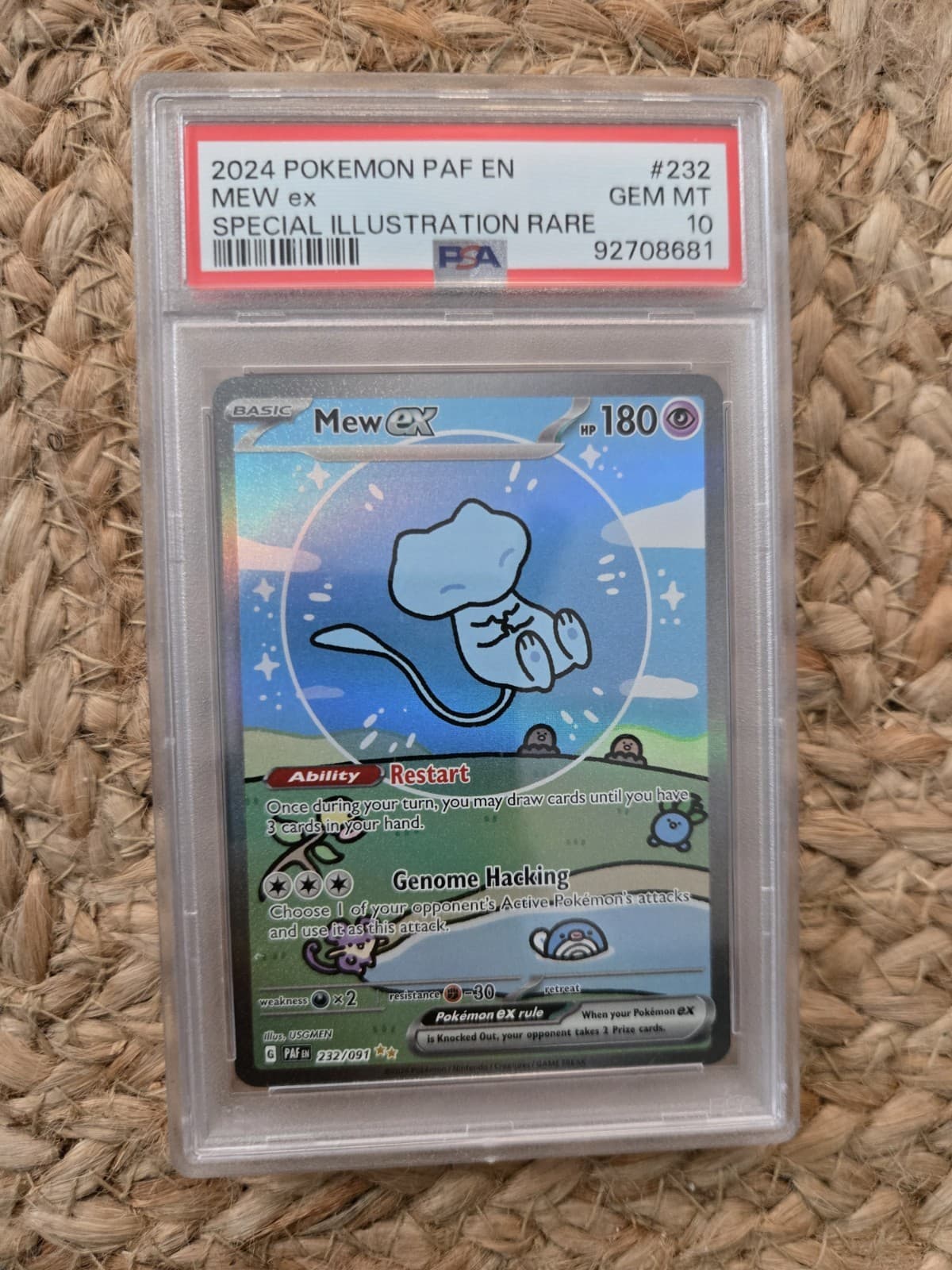 PSA 10 "Bubble" Mew ex 232/091 SV: Paldean Fates