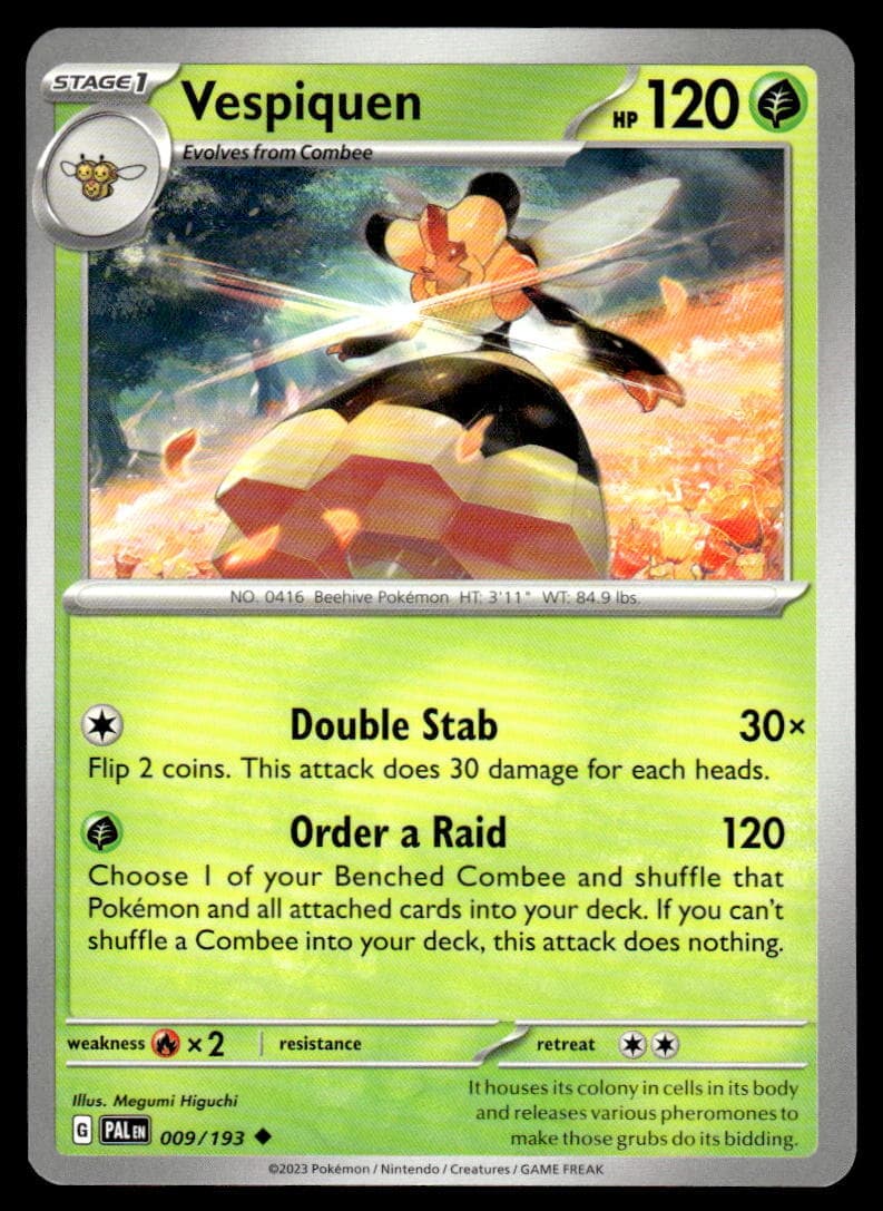 2023 Pokemon Paldea Evolved # 9 Vespiquen Base Uncommon