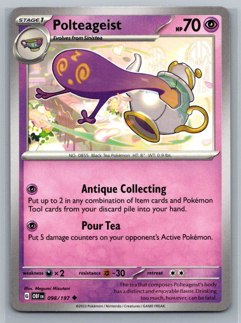 Polteageist 98/197 Obsidian Flames Uncommon Pokémon TCG 2023
