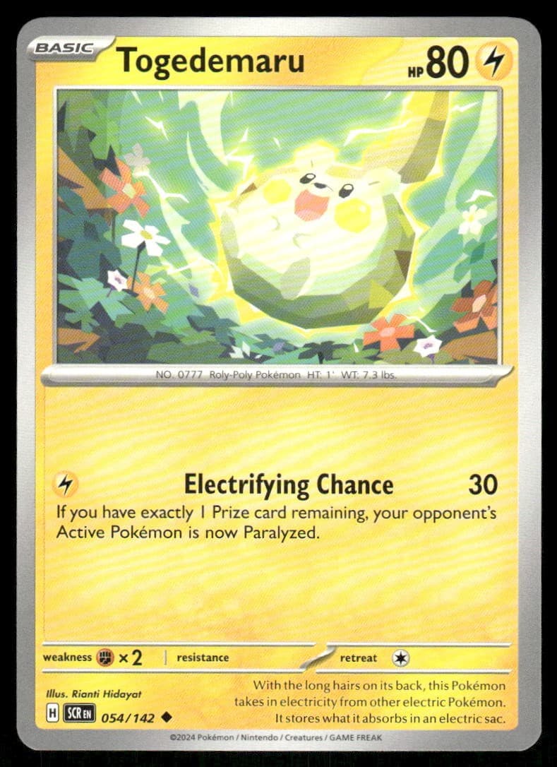 Togedemaru 54/142 - Stellar Crown - Uncommon NM