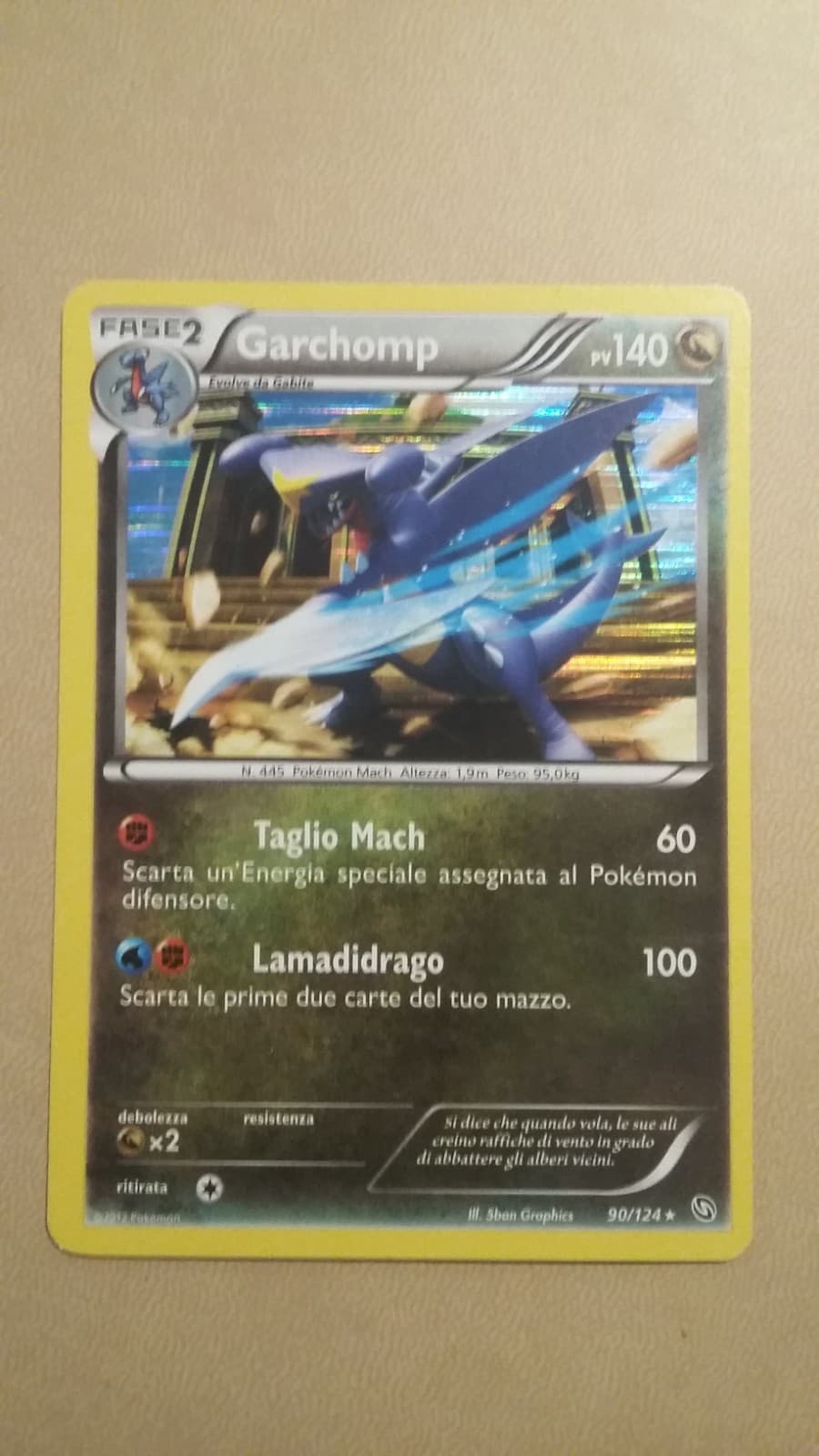 Pokemon Holo Garchomp 90/124 Stirpe Dei Draghi Italiano