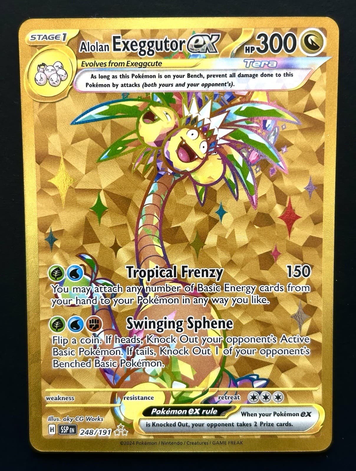 Alolan Exeggutor ex 248/191 Sv08: Surging Sparks Hyper Rare - NM