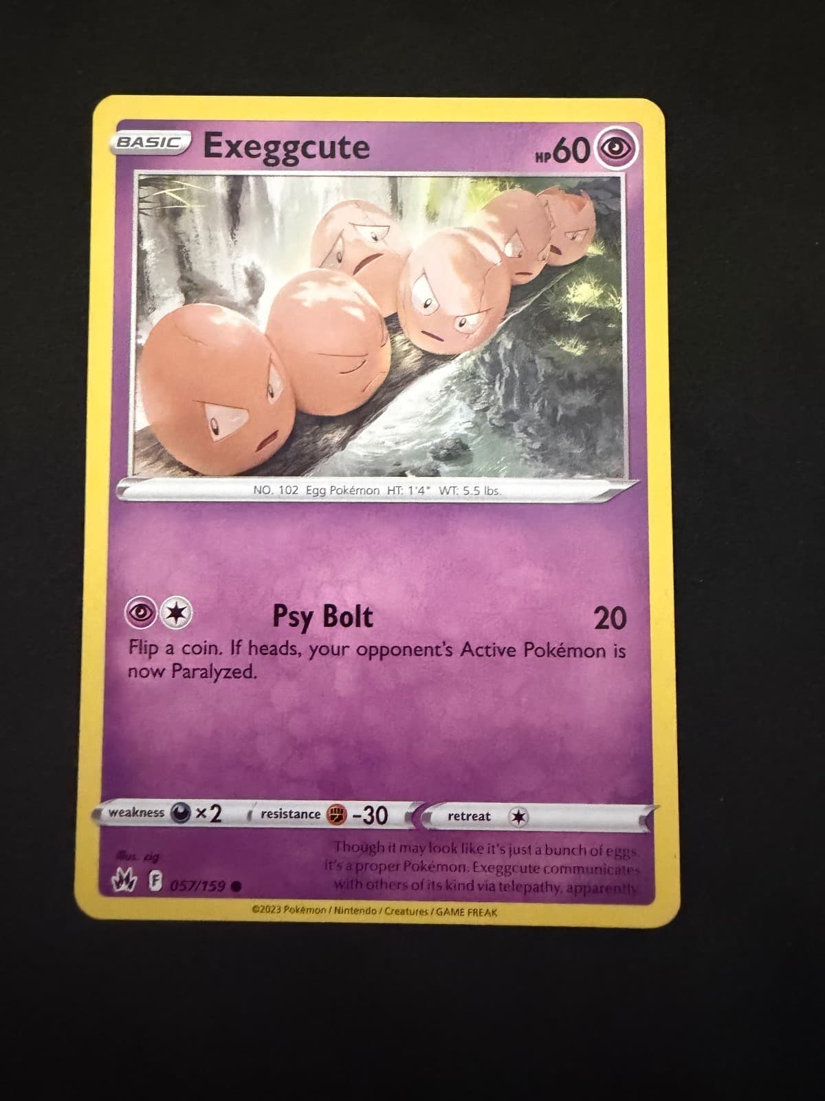 Exeggcute 057/159 Common Crown Zenith Pokemon Near Mint