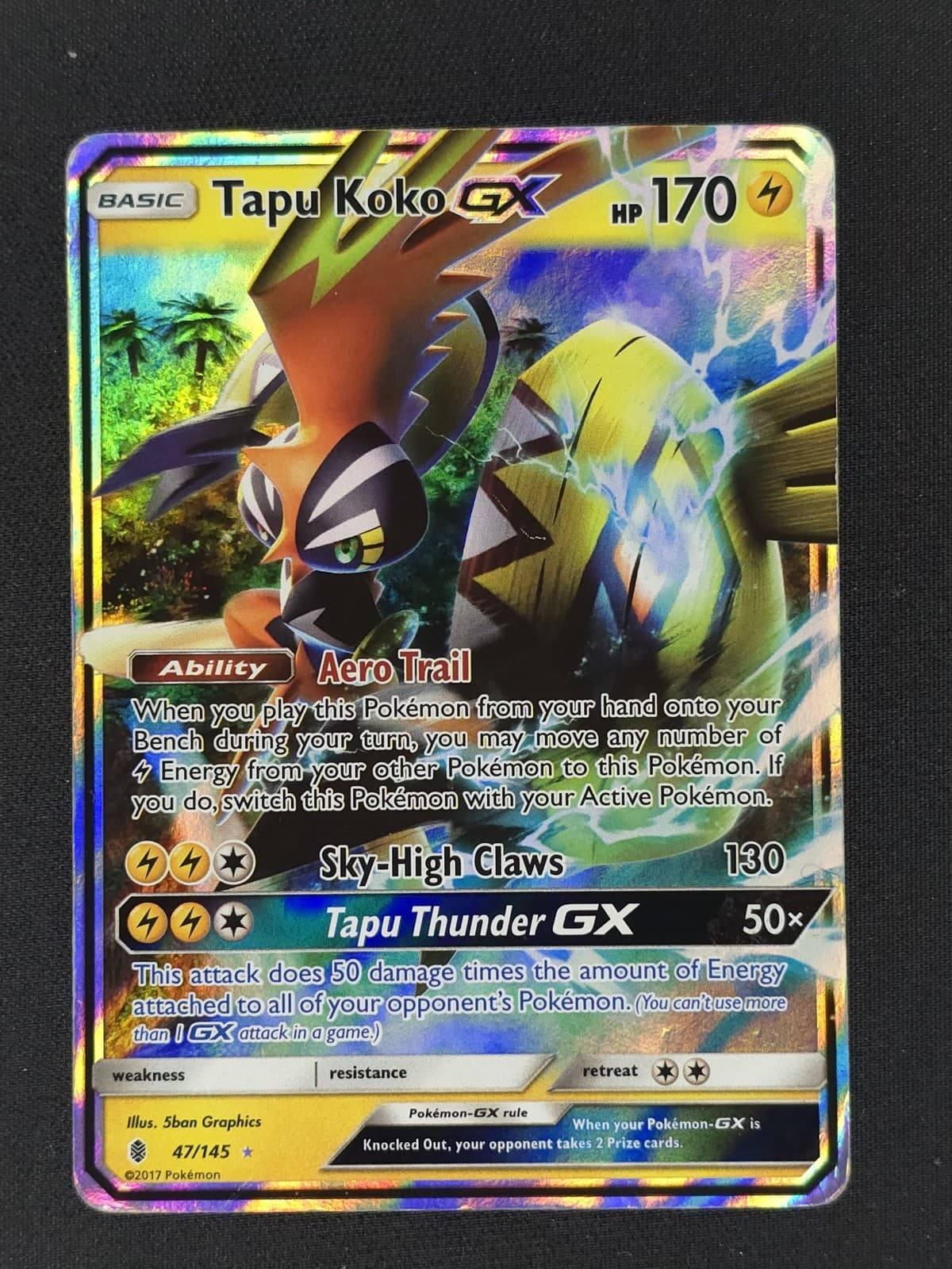 Tapu Koko GX 47/145 Pokemon SM - Guardians Rising HP 🔥