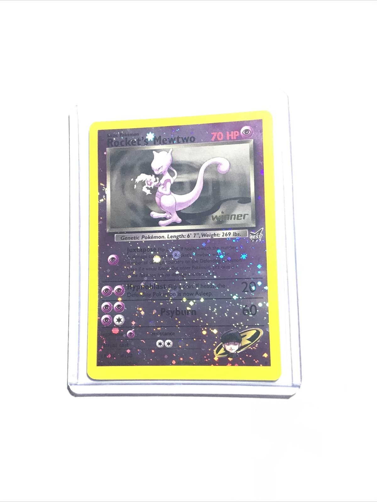 ROCKET'S MEWTWO - 8 - WINNER - BEST OF GAME Promo - Pokemon - NM
