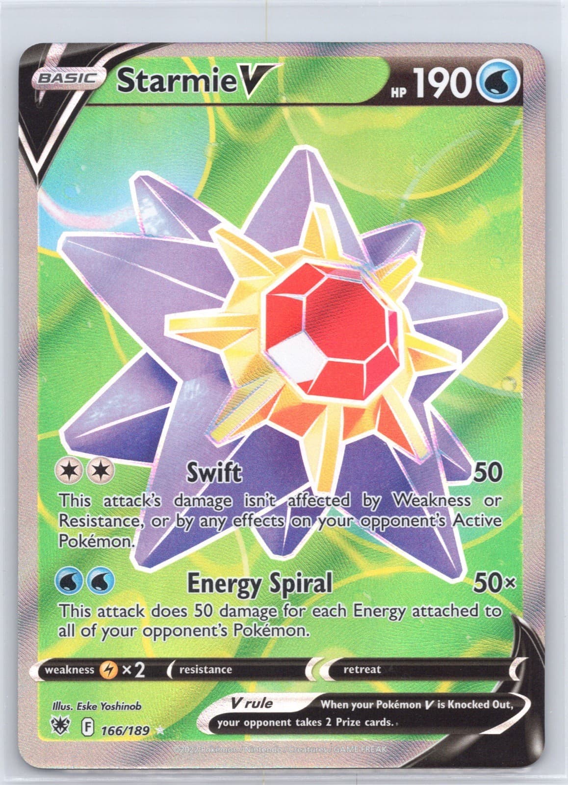 STARMIE V 166/189 ASTRAL RADIANCE UR NM 2022 POKEMON HOLO