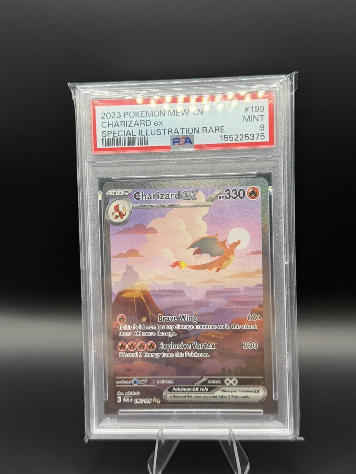 2023 Pokemon 151 Charizard ex #199/165 Special Illustration Rare SIR PSA 9 MINT