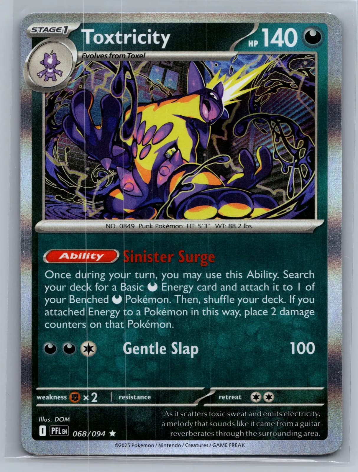 Toxtricity #68/94 2025 Mega Evolution – Phantasmal Flames Pokemon TCG