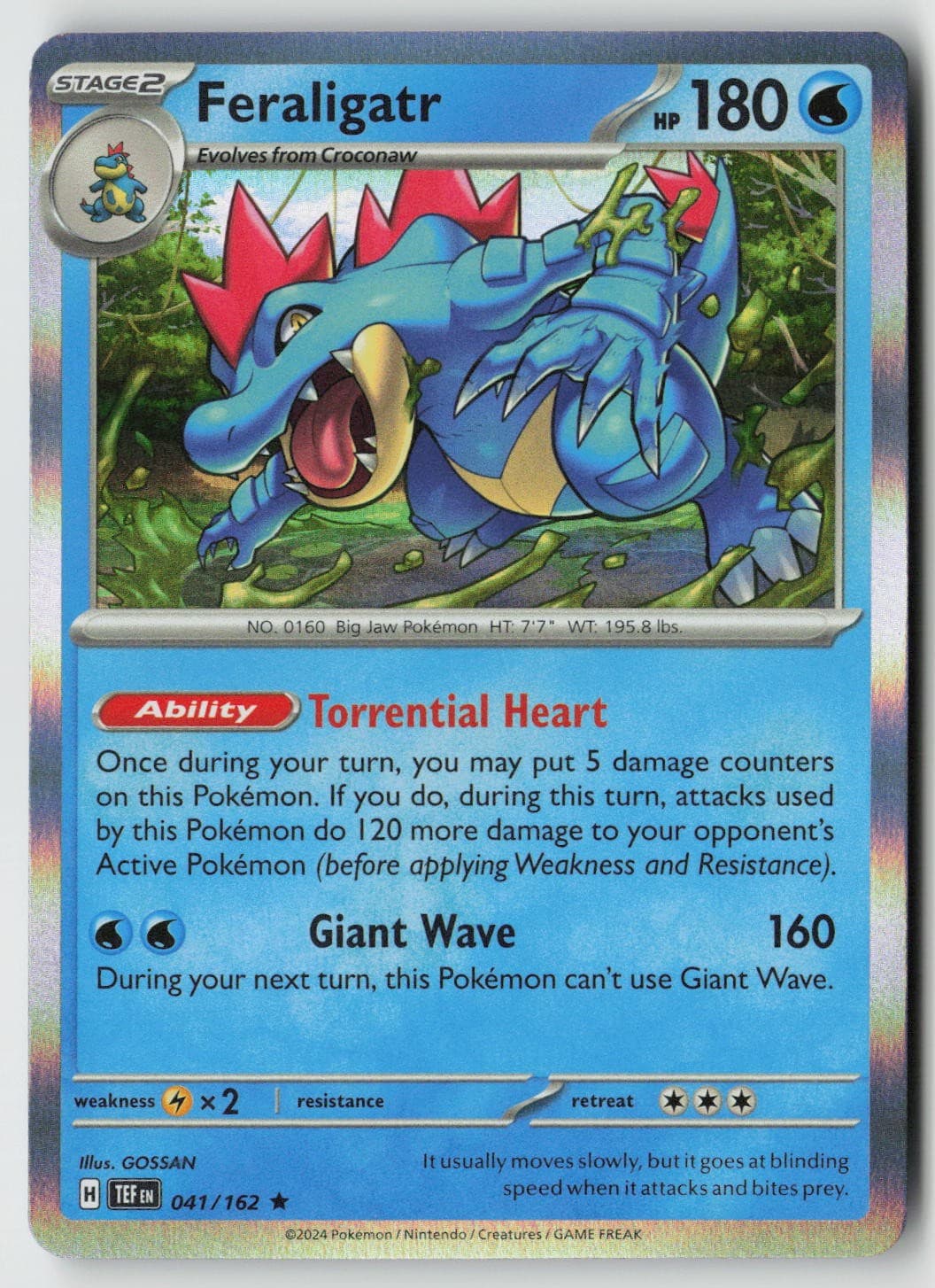 Feraligatr #41/162 HOLO SV05: Temporal Forces GOSSAN